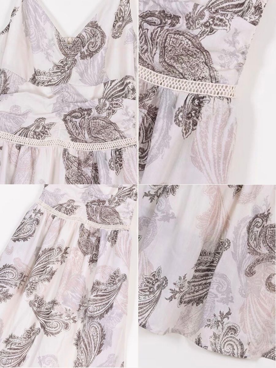 Margey Feather Print Cami Dress