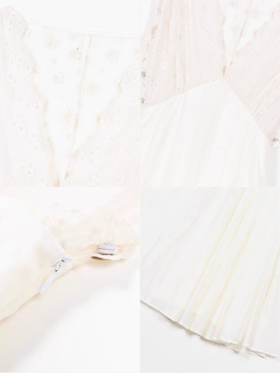 Madelle Lace Crochet V-Neck Dress