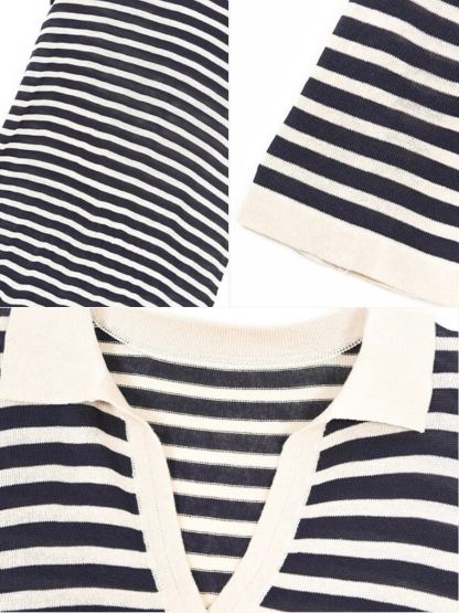 Mercer V-Collar Stripe Linen Dress