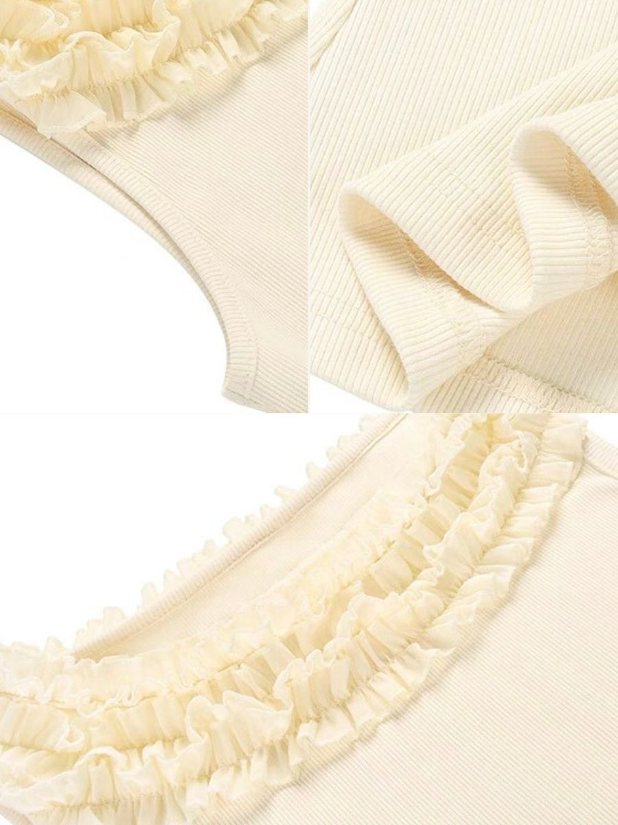 Willabelle Ruffled Petal Collar Knit Top