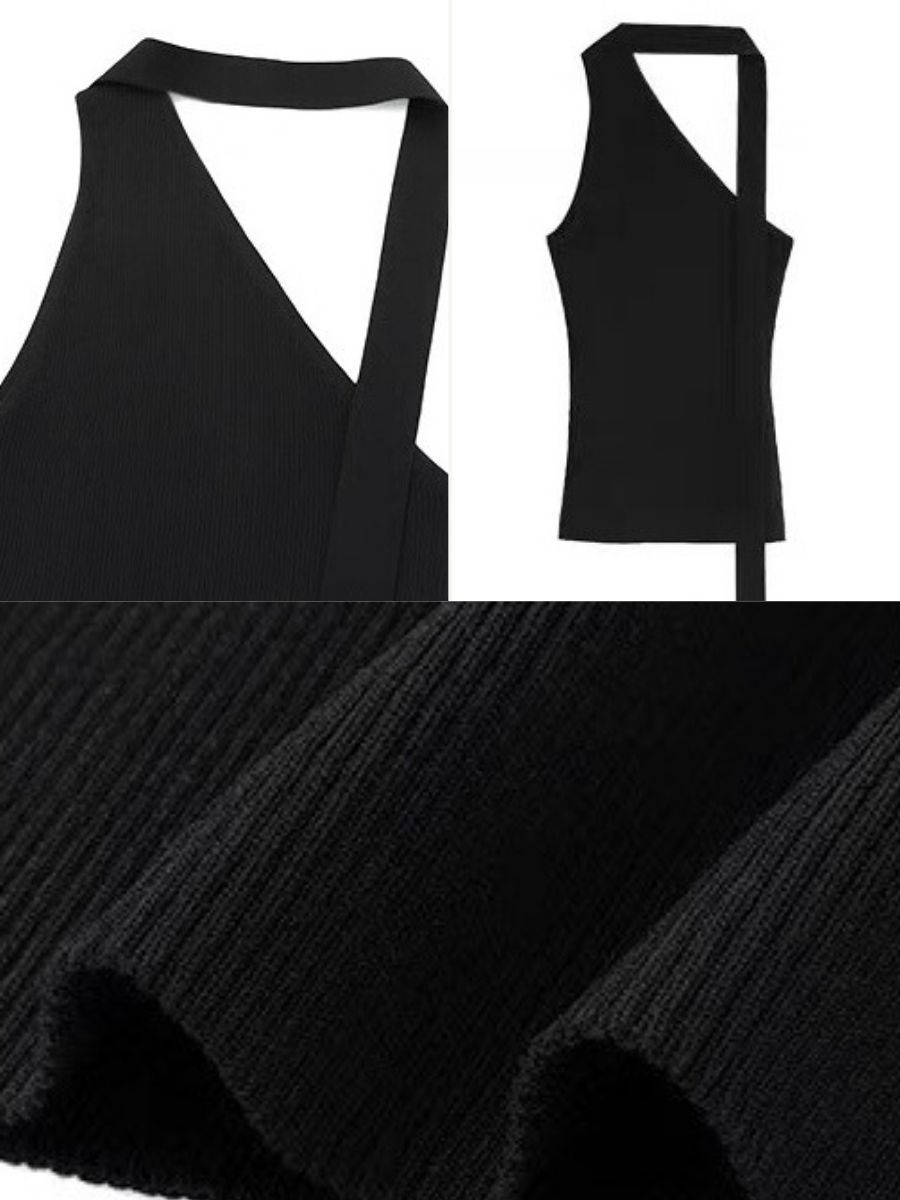 Waltina Asymmetric Choker Top