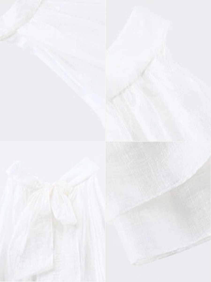 Abby Perlescent Halter Neck Ruffle Trim Dress