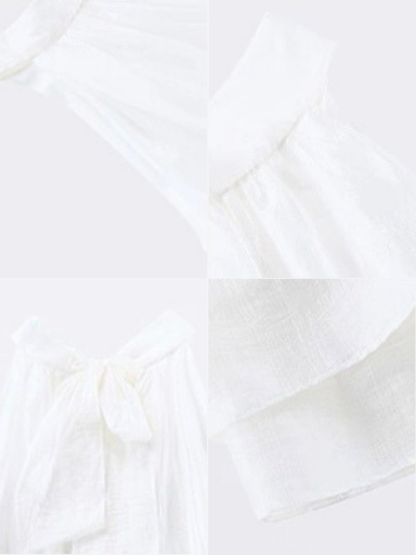 Abby Perlescent Halter Neck Ruffle Trim Dress