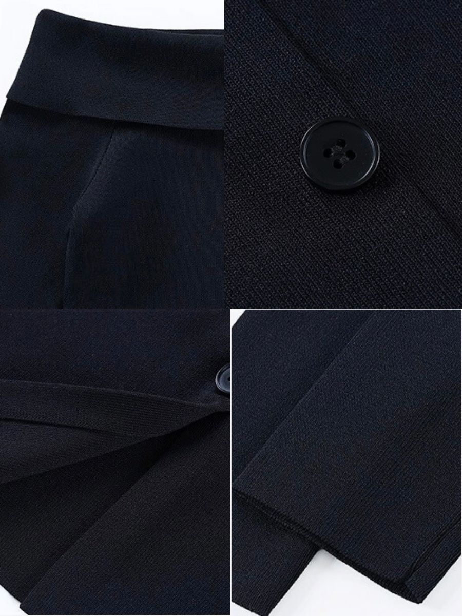 Adele One Shoulder Button Knit Top