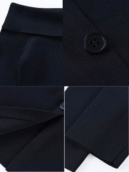 Adele One Shoulder Button Knit Top