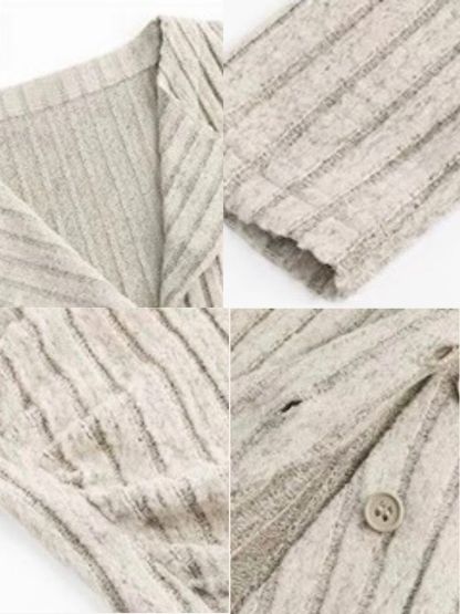 Andrew Open Collar Long Sleeve Knit Top