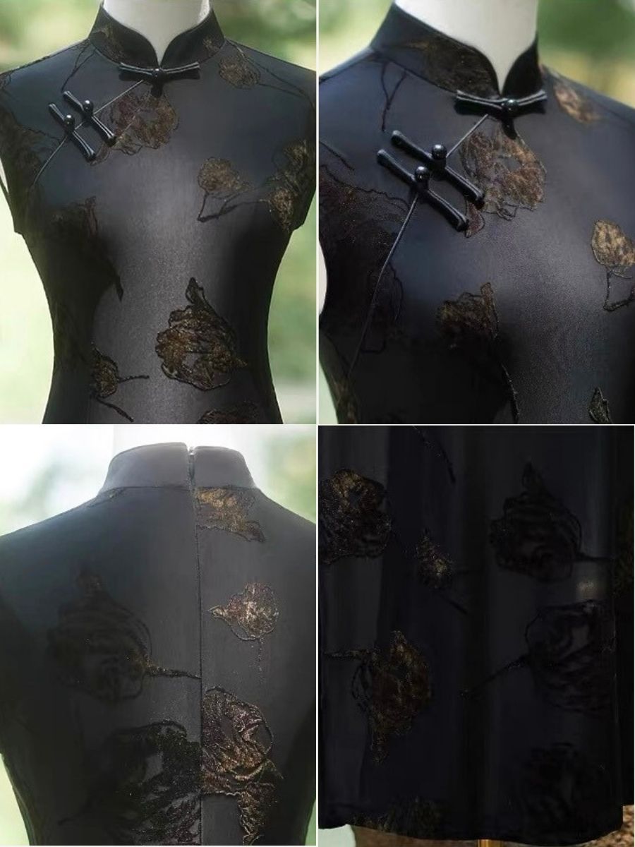 Ci Di Jacquard Sleeveless  Cheognsam