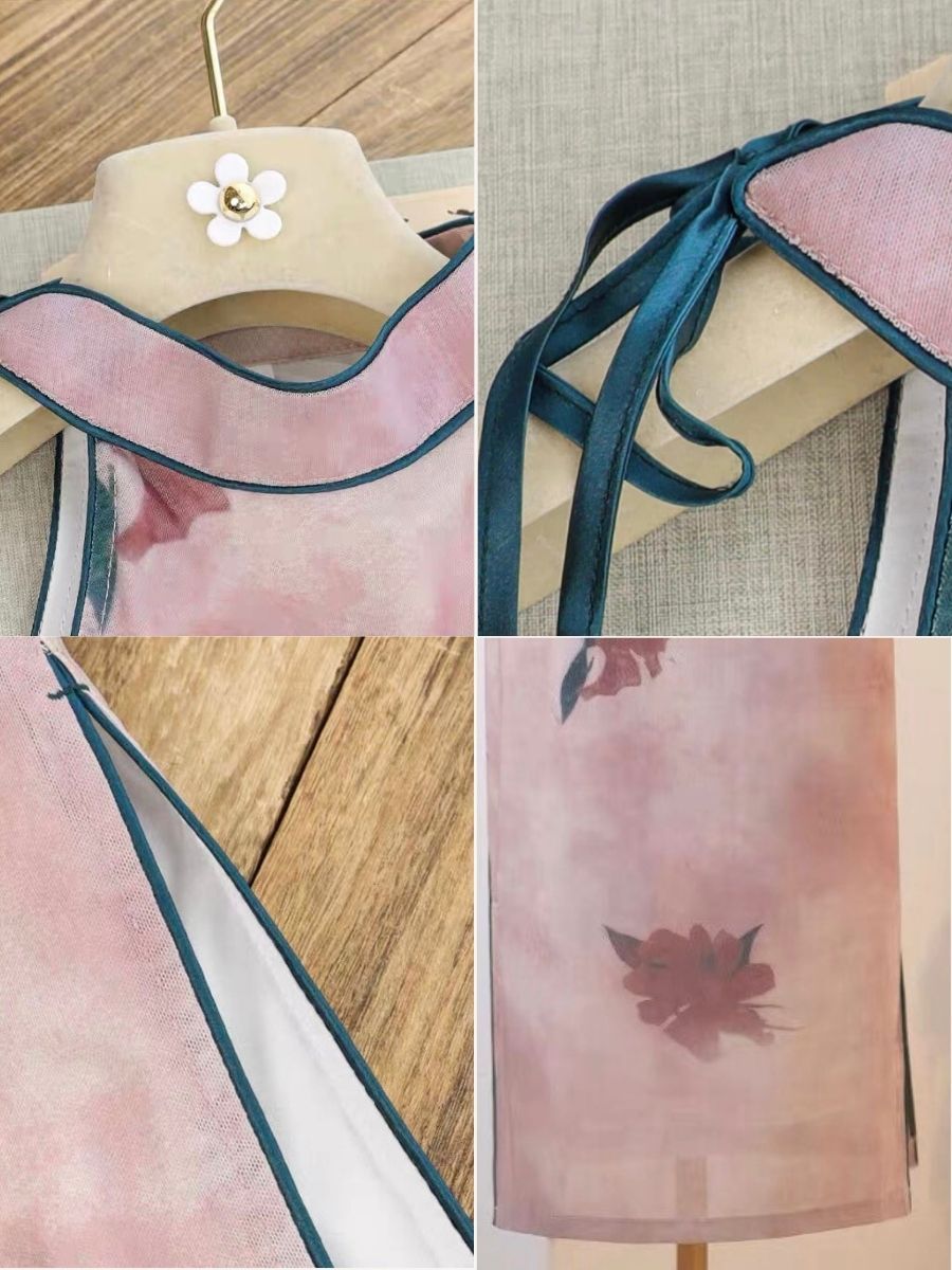 Ci Ding Sleeveless Floral Cheongsam