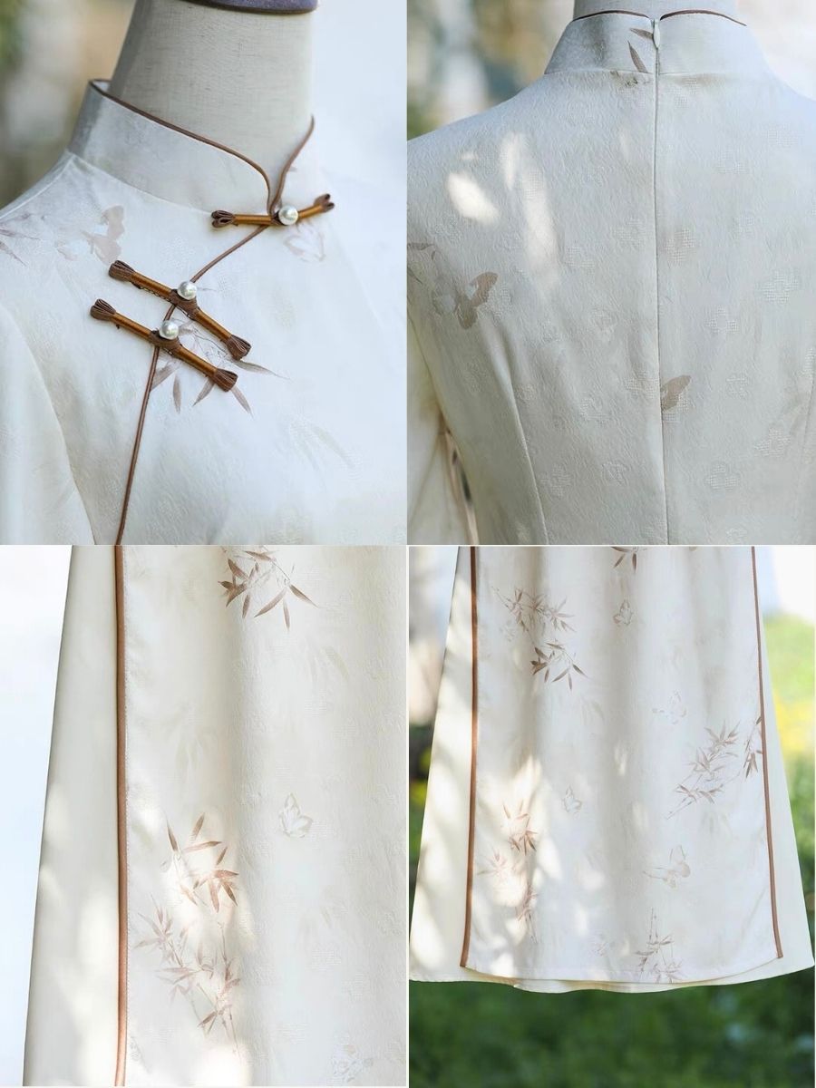 Ci Lan Bamboo Printing A-Line Cheongsam