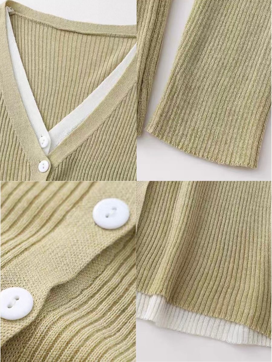 Lennon Fake Two Piece Cardigan