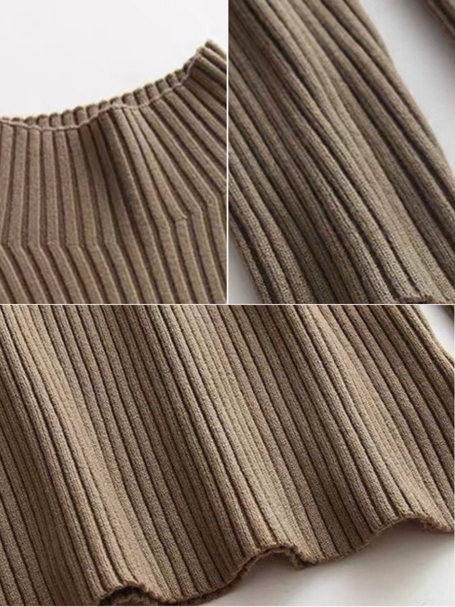 Lola High Neck Ribbed Knit Top