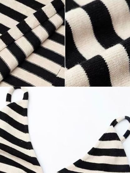 Della V-Neck Body Con Stripe Dress