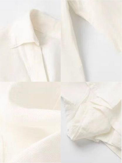 Delanie Linen Shirt & Skirt Set