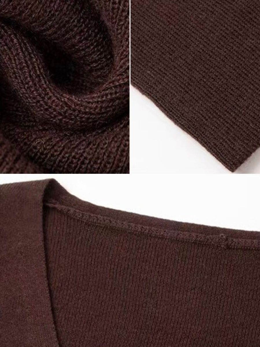 Dee V-Collar Knit Top