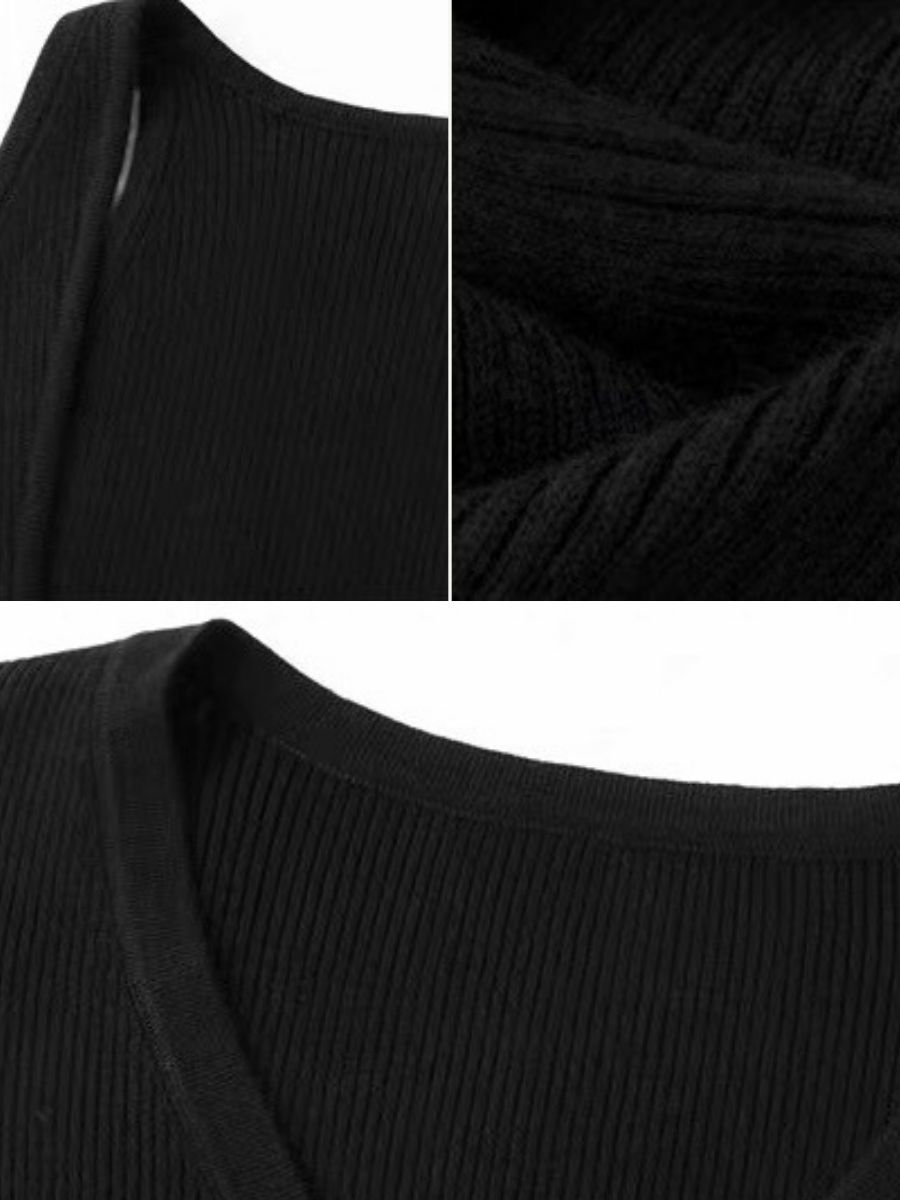 Derin Halter Neck Knit Top & Cardigan