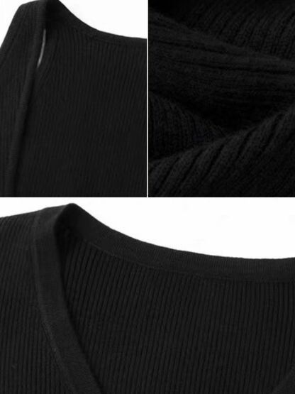 Derin Halter Neck Knit Top & Cardigan