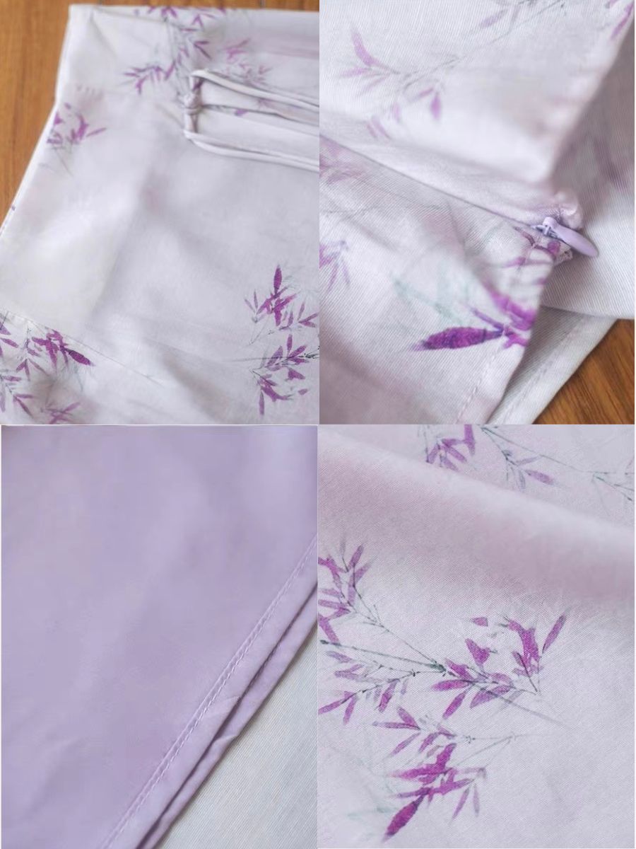 Pan Cheong Bamboo Printing Oriental Skirt Set