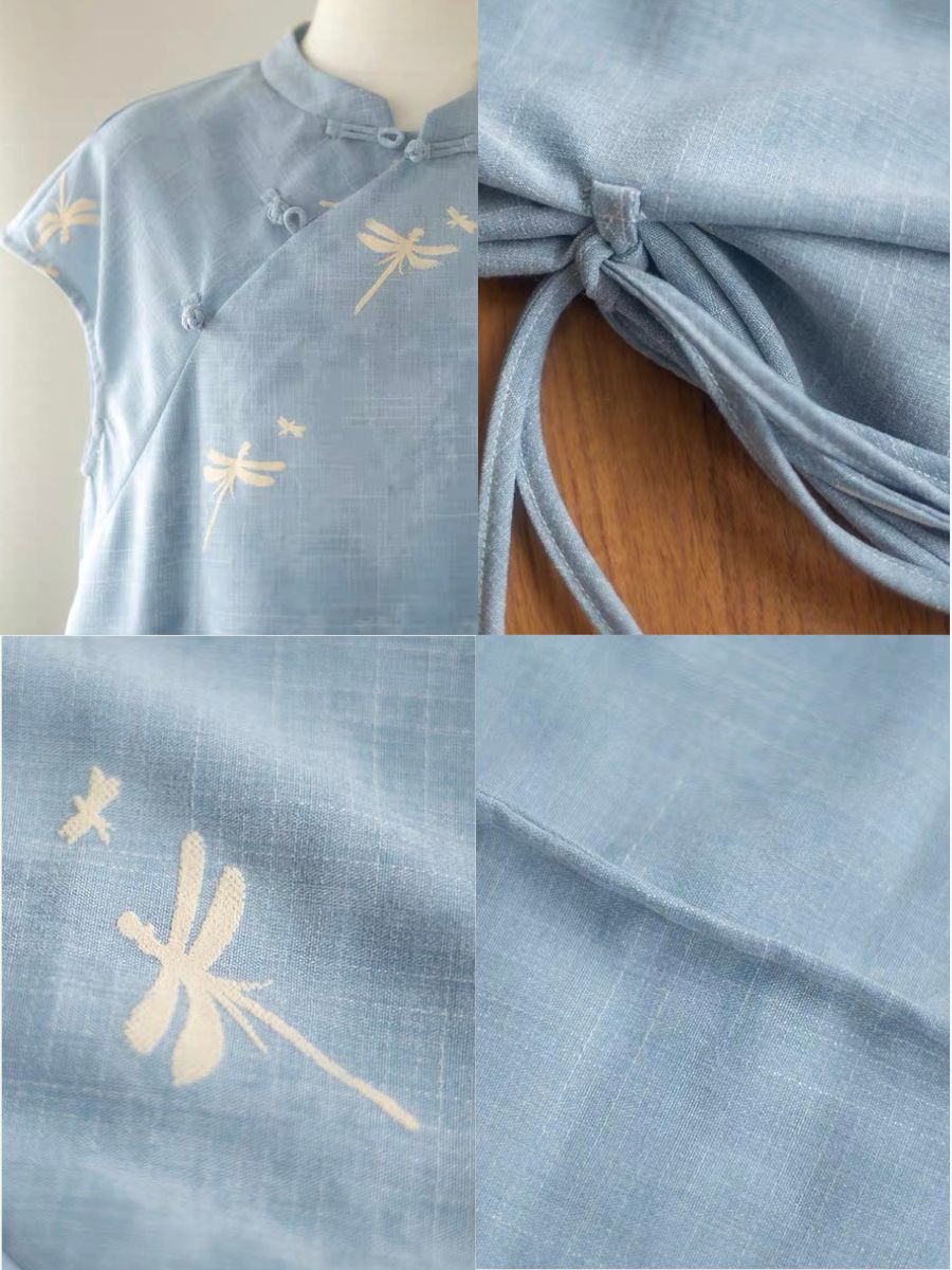 Pan Er Waist Tie Oriental Dress