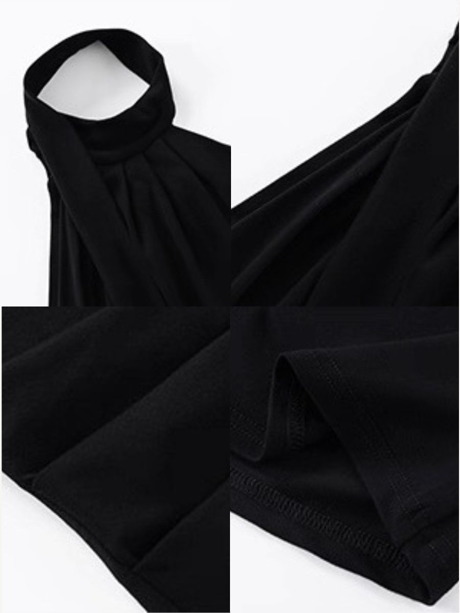 Lael Halter Neck Bare Back Knit Top