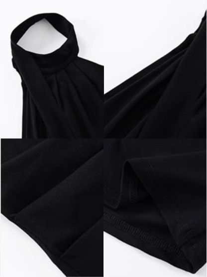 Lael Halter Neck Bare Back Knit Top