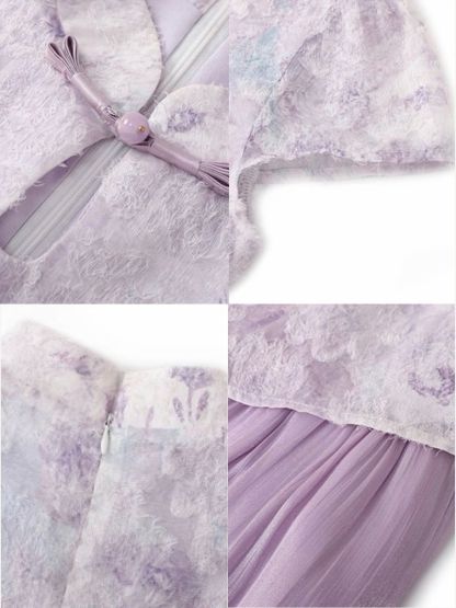 Shuang Ne Fake Two Piece Oriental Dress