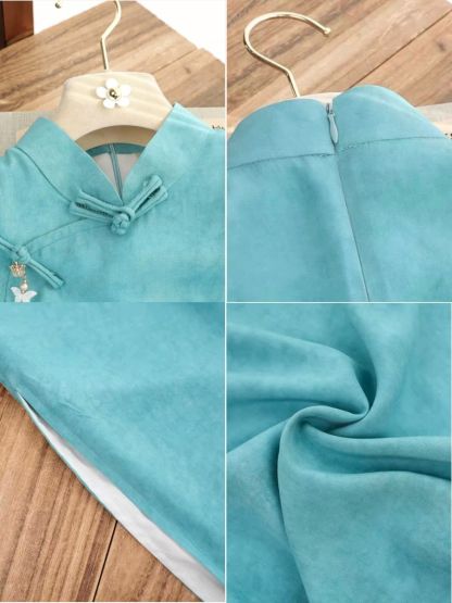 Shuang Shen Sleeveless Cheongsam