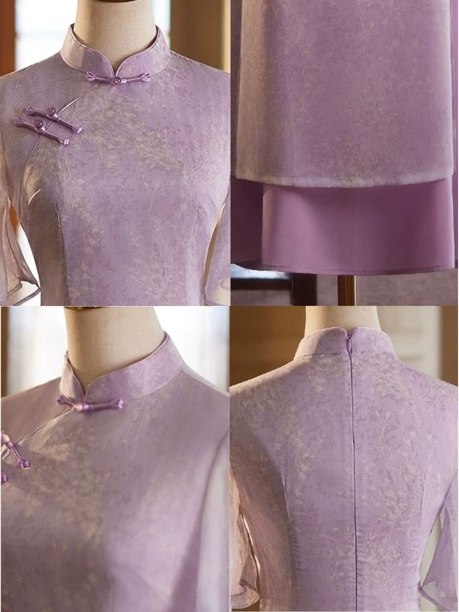 Shuang Qian Flounce Sleeves Oriental Dress