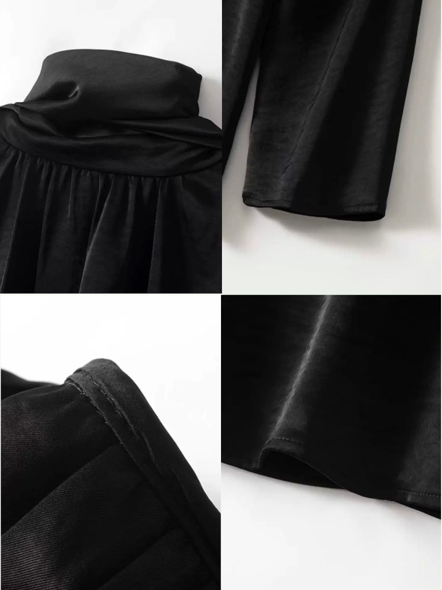 Yvette High Neck Tie Up Shirt