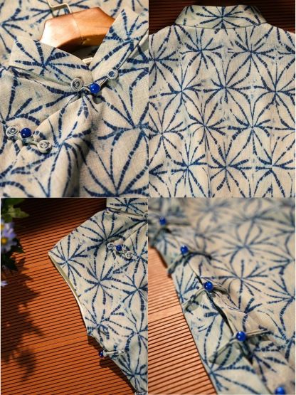 Lu An Geometric Printing Cheongsam