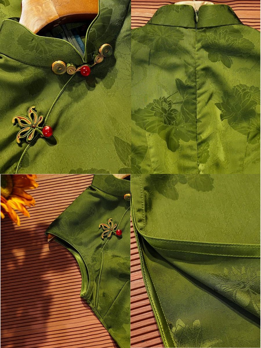 Lu Lv Sleeveless Cheongsam