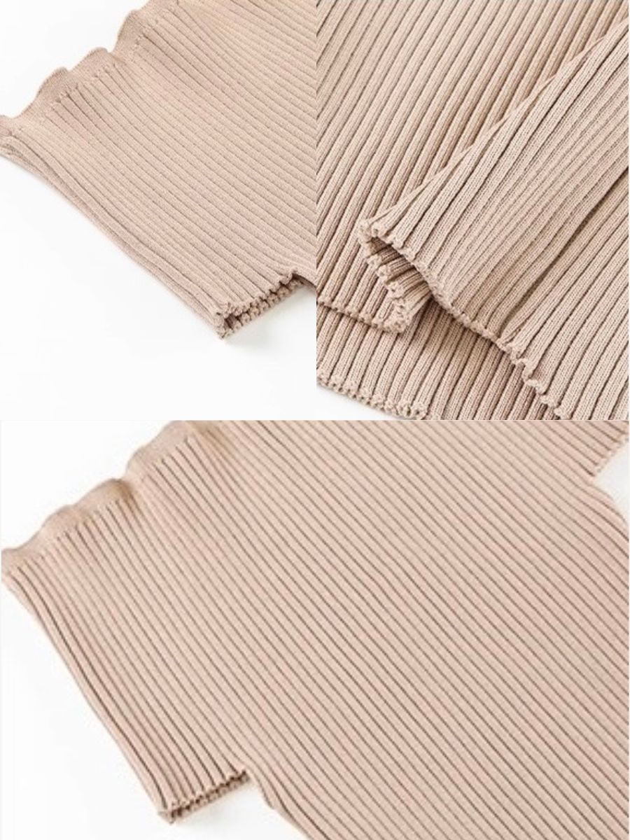 Farrah Off Shoulder Ribbed Knit Top
