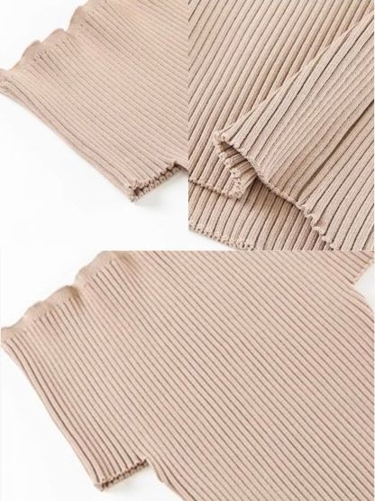 Farrah Off Shoulder Ribbed Knit Top