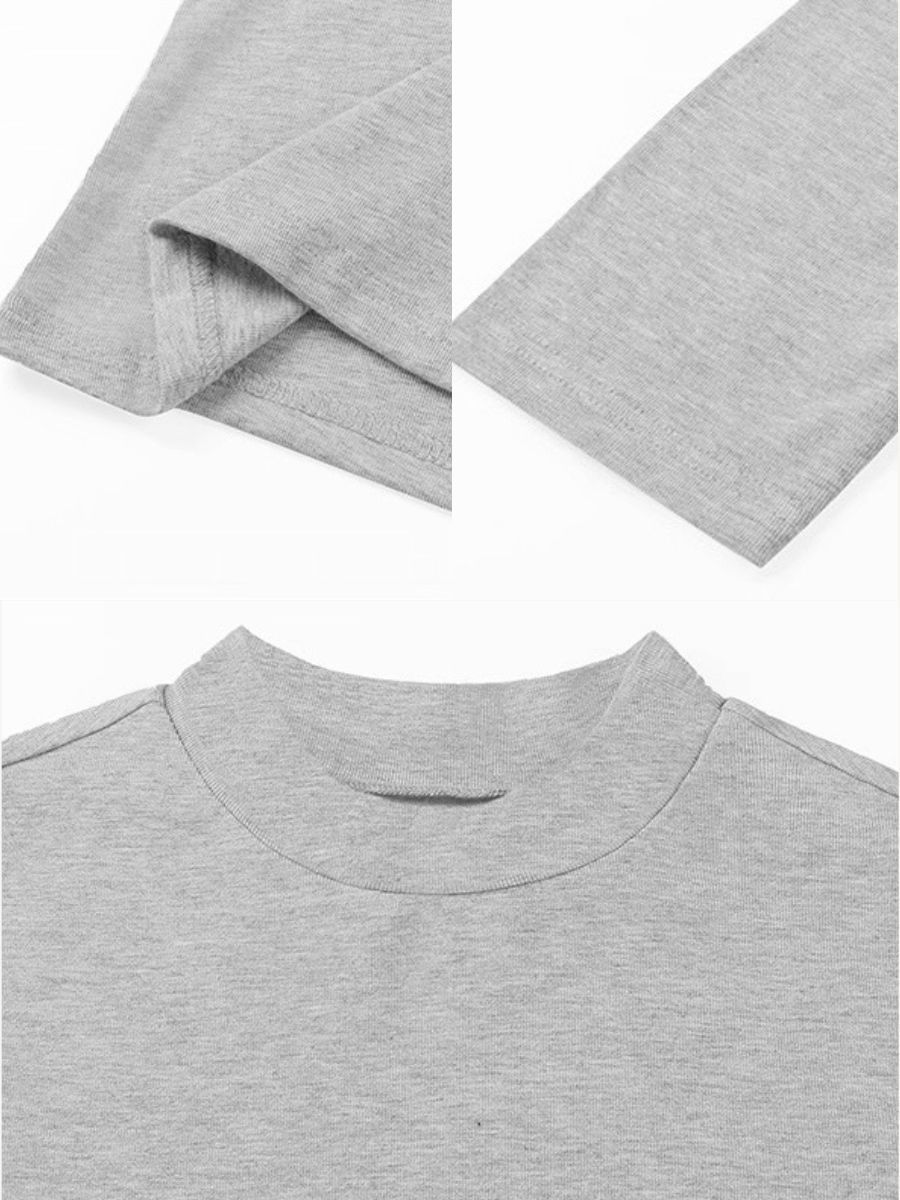 Floss High Neck Mid Sleeve Knit Top