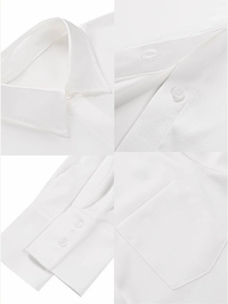 Fleta Satin Shirt with Pocket