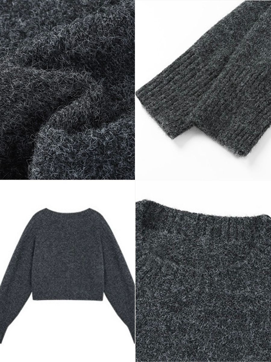 Bimba Cropped Sweater-The Black Bow-