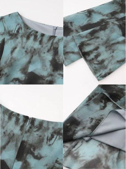 Kayce Water Dye Long Sleeve Dress