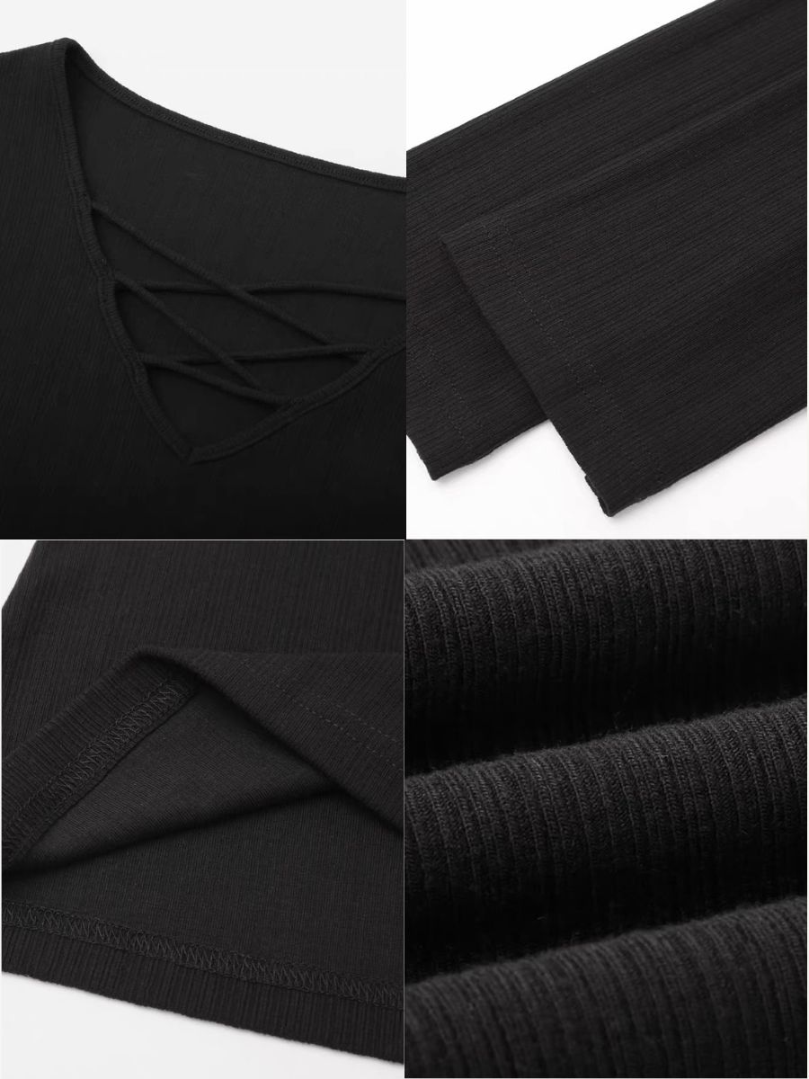 Kylan Criss Cross Long Sleeve Top