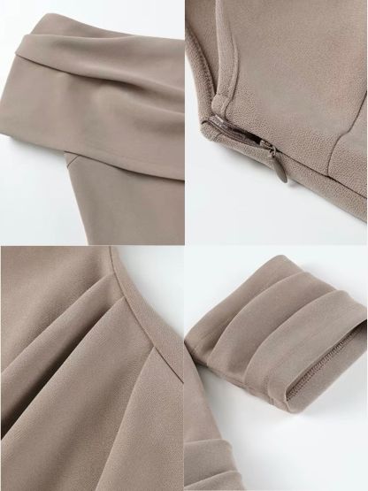 Frederika Asymmetric Shoulder Dinner Dress