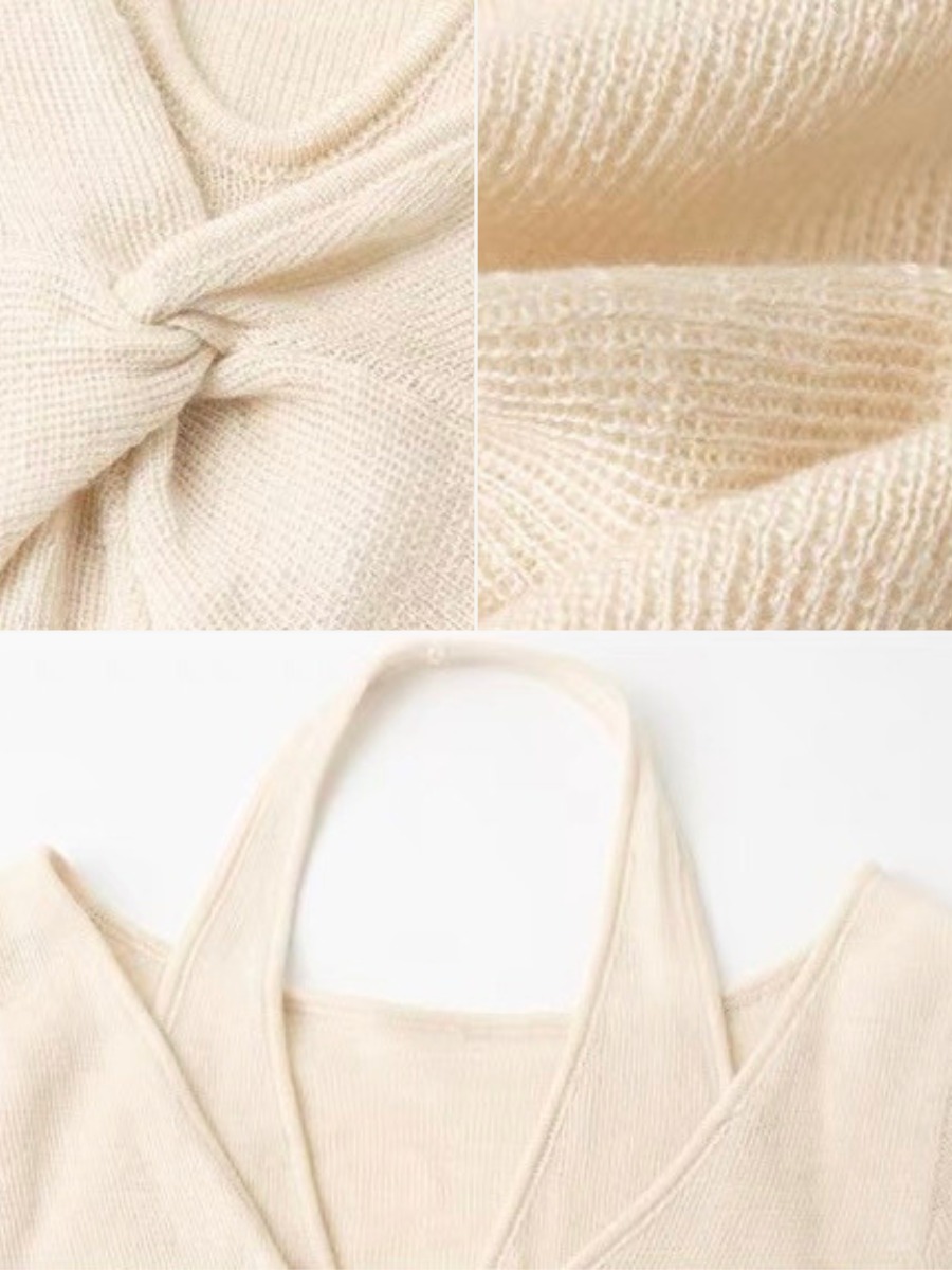 Orleen Fake Two-Piece Long Sleeve Top