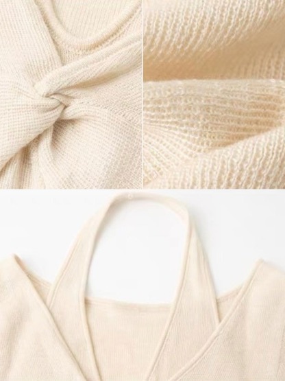Orleen Fake Two-Piece Long Sleeve Top