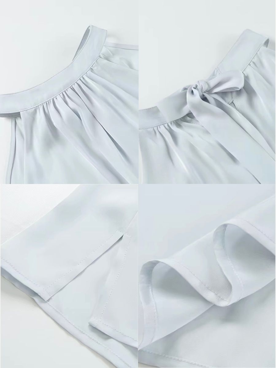 Rosalie Tie Back Halter Neck Flowy Top