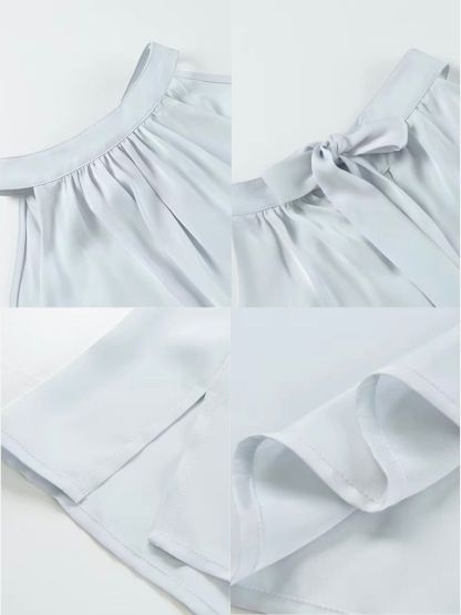 Rosalie Tie Back Halter Neck Flowy Top
