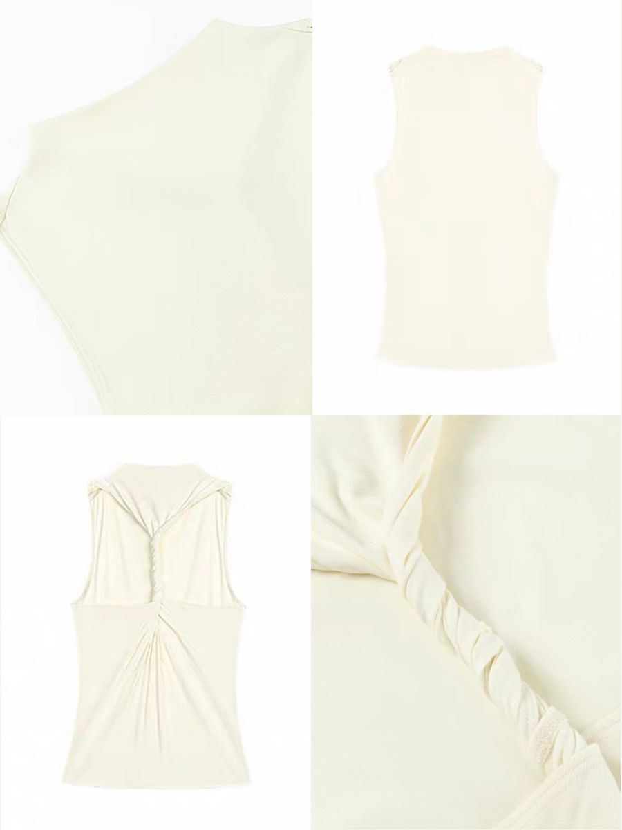 Raelynn High Neck Back Twist Knit Top