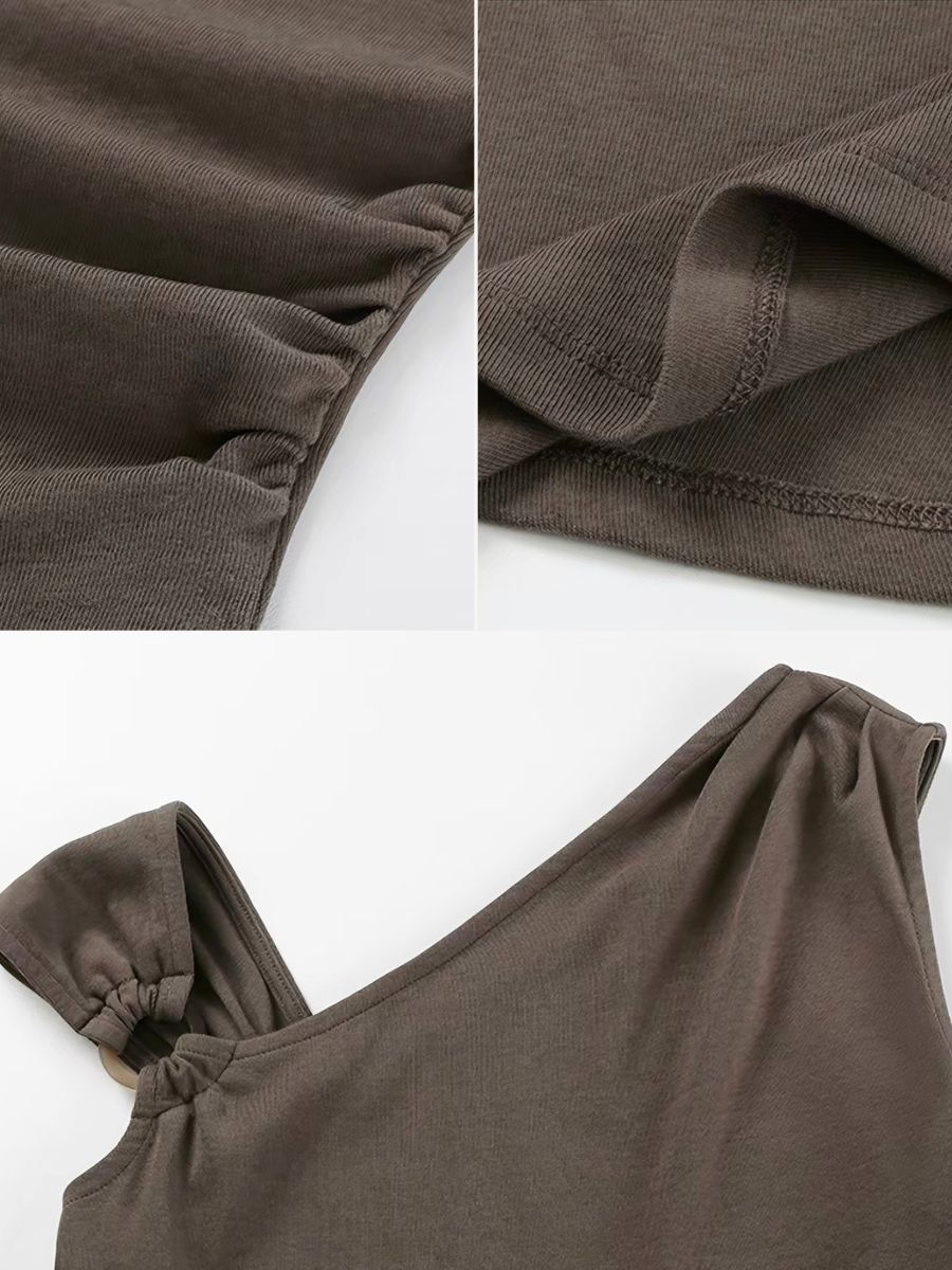 Rowan Asymmetric Neckline Hoop Detail Top