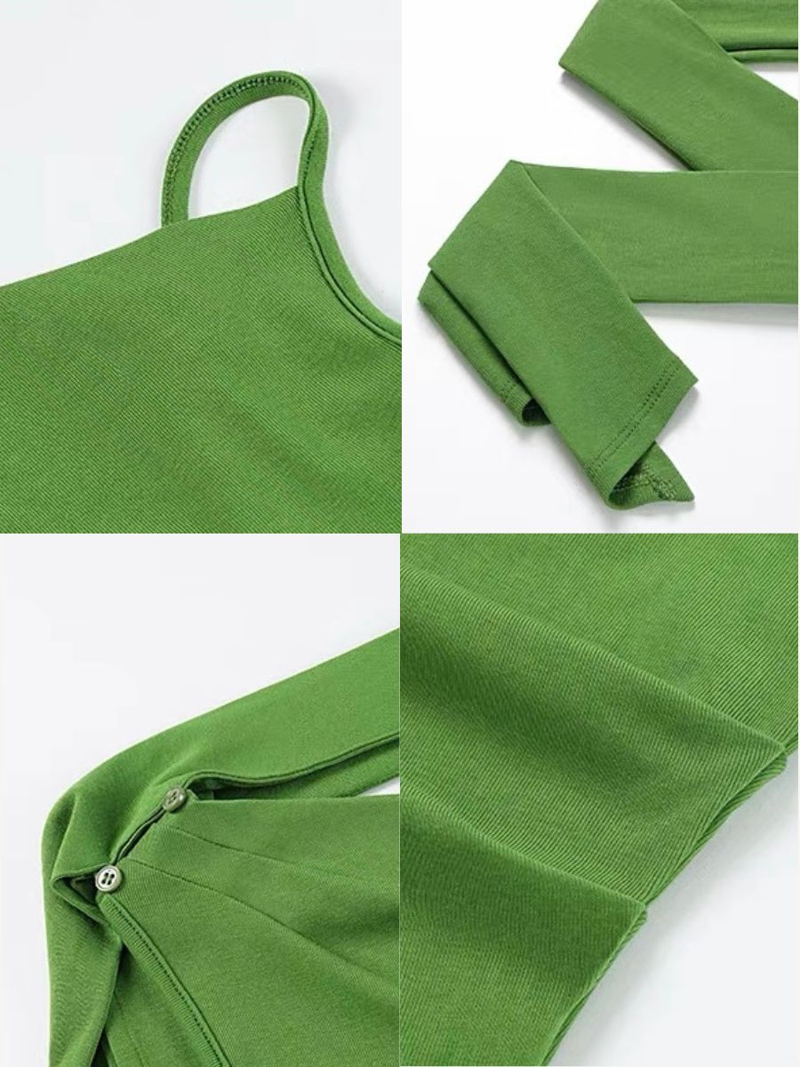 Rei Neck Tie Knit Top