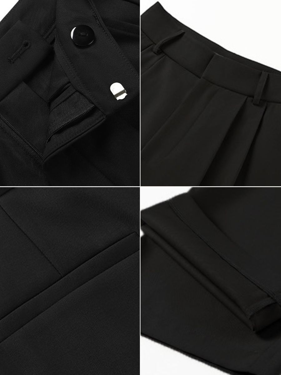 Briella Straight Cut Pants-The Black Bow-