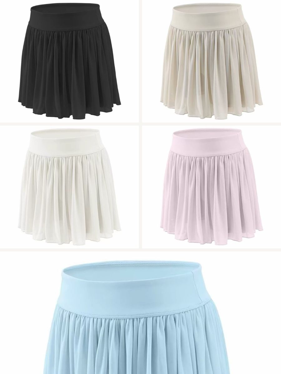 Sallah Pleated Mesh Active Skort