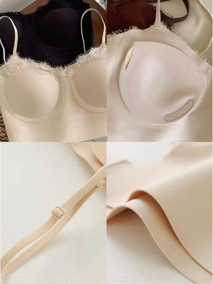 Elora Lacey Trim Padded Crop Top