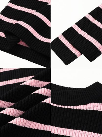 Brisa Oversized Stripe Sweater-The Black Bow-
