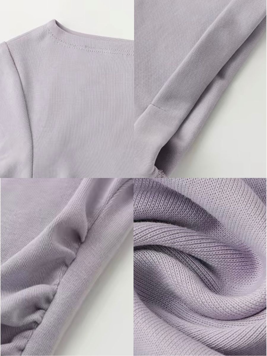 Gwenita Rolled-Cuff One-Shoulder Fitted Tee